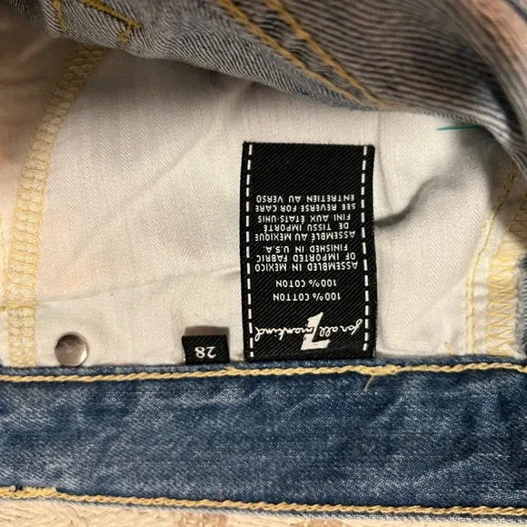 7 For All Mankind Light Blue Jean Shorts
